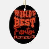 Vreemde vader werft beste boer die ik bedoel vader keramisch ornament (Rechts)