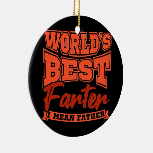 Vreemde vader werft beste boer die ik bedoel vader keramisch ornament (Rechts)