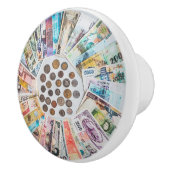 Vreemde valuta geld pastel keramische knop (Rechts)