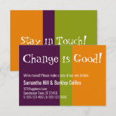 Vreemde "Verandering is Goed" Kleurrijke Nieuwe Vi Notitiekaartje (Voorkant / Achterkant)