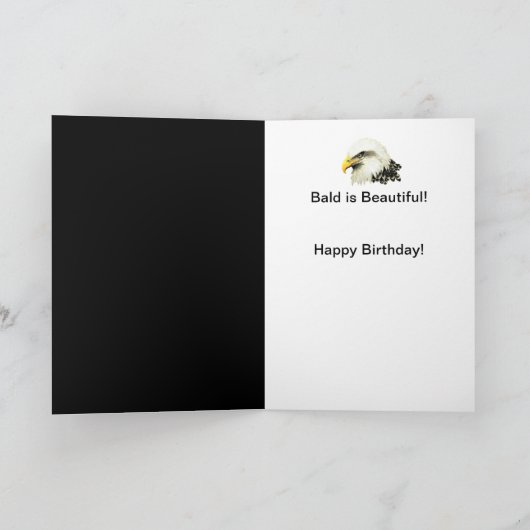Vreemde verjaardag, Bald is prachtig Bald Eagle Kaart (Binnen)