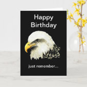Vreemde verjaardag, Bald is prachtig Bald Eagle Kaart (Gele Bloem)
