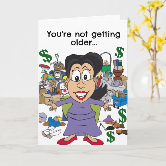 Vreemde verjaardag Toenemende Kaart (Gele Bloem)