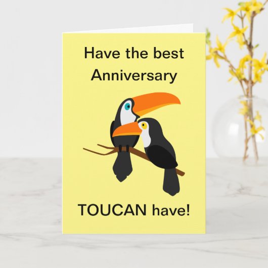 Vreemde verjaardag/trouwkaart kaart (Gele Bloem)