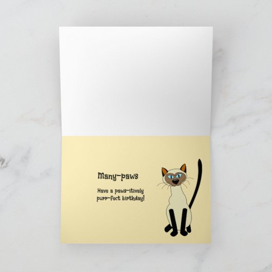 Vreemde verjaardag voor Crazy Cat Lady Senior Old  Kaart (Binnen)