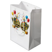 Vreemde Verjaardagsvis Hoofden Medium Cadeauzakje (Achterkant Gekanteld)
