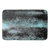Vreemde vezelstructuur in helder blauw en zwart badmat (Voorkant)