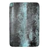 Vreemde vezelstructuur in helder blauw en zwart badmat (Voorkant Verticaal)