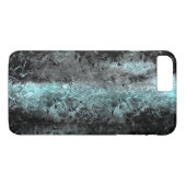 Vreemde vezelstructuur in helder blauw en zwart Case-Mate iPhone case (Achterkant (Horizontaal))