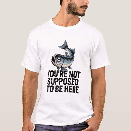Vreemde Vis Grappige Citaten Surrealistisch T-shirt (Voorkant)