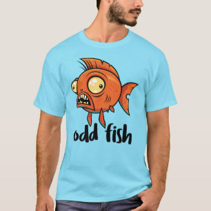 Vreemde Vis Grappige Snavelige Oranje Goudvis Cart T-shirt