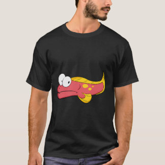 Vreemde vis (heet roze+geel) t-shirt