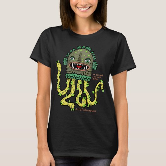 vreemde vis octopus gemengd t-shirt (Voorkant)