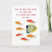 Vreemde vis op de dag van de Valentijn van het zee Kaart (Voorkant)