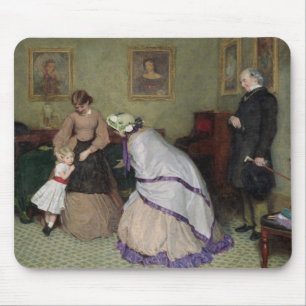 Vreemde vlakken (w/c & body color op papier) muismat