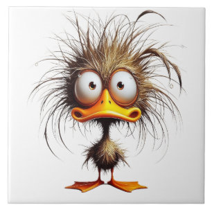 Vreemde vogel tegeltje
