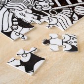 Vreemde Vormen Gedetailleerde Cartoon Moeilijk Legpuzzel (Zijkant)