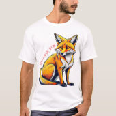 Vreemde vos zitten t-shirt (Voorkant)