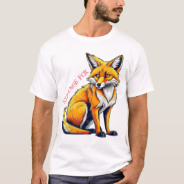 Vreemde vos zitten t-shirt