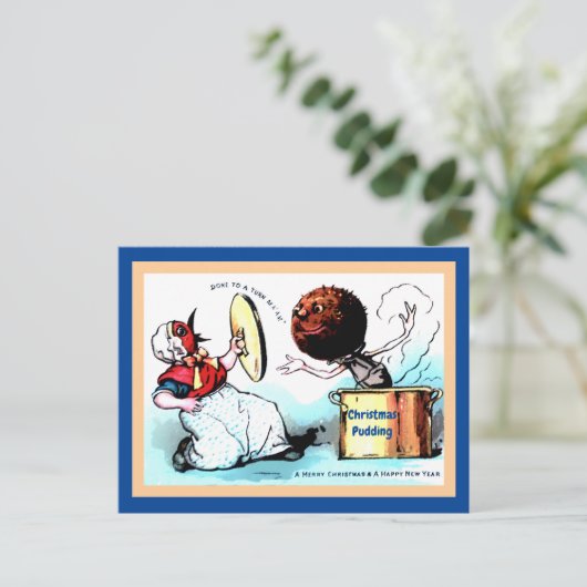 Vreemde, vreemde, grappige kerstbruidsschat briefkaart (Staand voorkant)