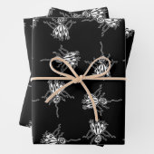 Vreemde vreemde insecten tekening motief patroon inpakpapier vel (In situ)