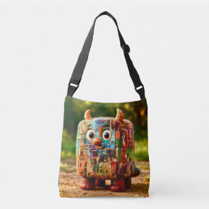 Vreemde Vrienden – Poster van Patchwork Kubus Mons Crossbody Tas