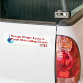 Vreemde vrouwen in vijvers 2016 bumpersticker (Op Truck)