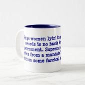 Vreemde vrouwen in vijvers die hun zwaard versprei tweekleurige koffiemok (Voorkant links)