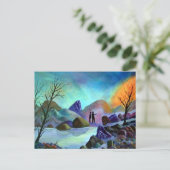 Vreemde waarneming - rare lichten briefkaart (Staand voorkant)