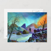 Vreemde waarneming - rare lichten briefkaart (Voorkant / Achterkant)