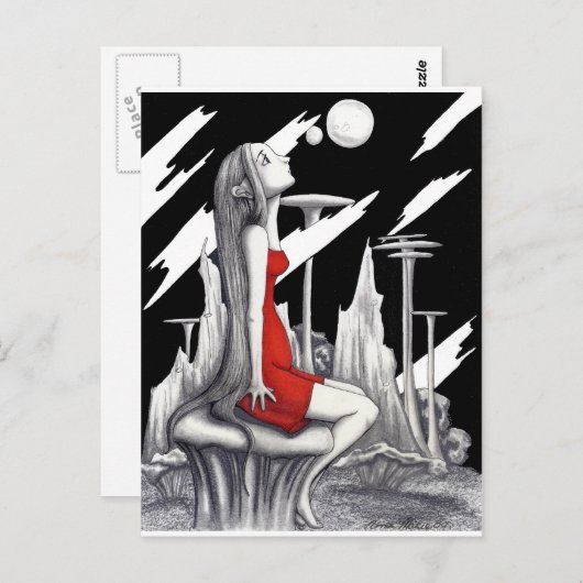 vreemde wereld briefkaart (Voorkant / Achterkant)