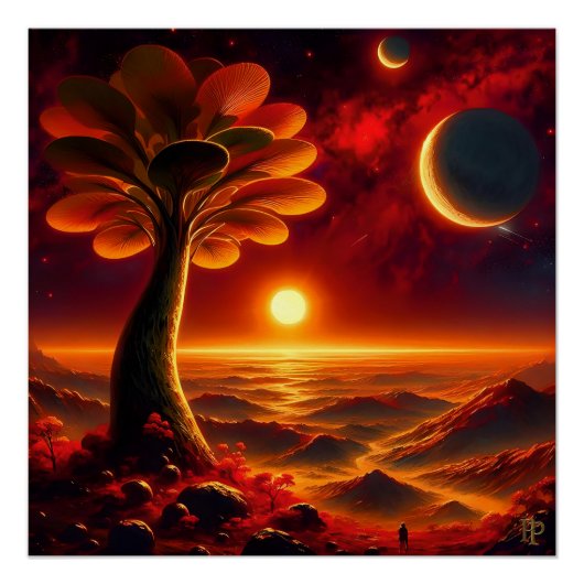 vreemde wereld perfect poster (Voorkant)