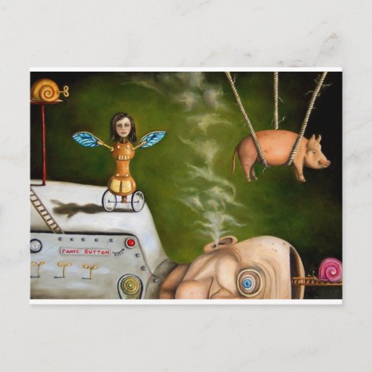 vreemde wetenschap briefkaart (Voorkant)