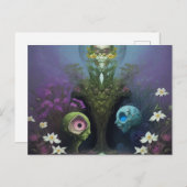 Vreemde wezens bij de Surreal Fantasy River Briefkaart (Voorkant / Achterkant)