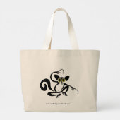 Vreemde wilde dieren -AYE-AYE -Bedreigde soorten- Grote Tote Bag (Achterkant)