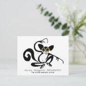 Vreemde wilde dieren - Graphic AYE-AYE - lemur- pr Briefkaart (Staand voorkant)