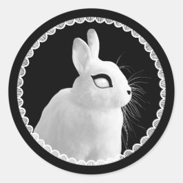 Vreemde Witte Konijn Sticker