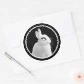Vreemde Witte Konijn Sticker (Envelop)