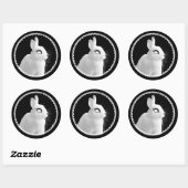 Vreemde Witte Konijn Sticker (Vel)