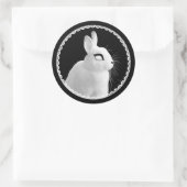 Vreemde Witte Konijn Sticker (Tas)