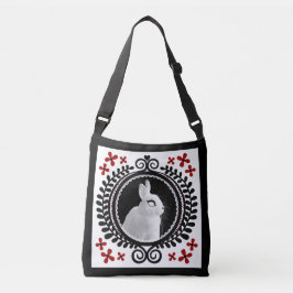 Vreemde witte konijnen crossbody tas / schouder to