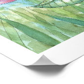 Vreemde Zomerklaprozen Bloem Fee en Vlinder Poster (Hoek)
