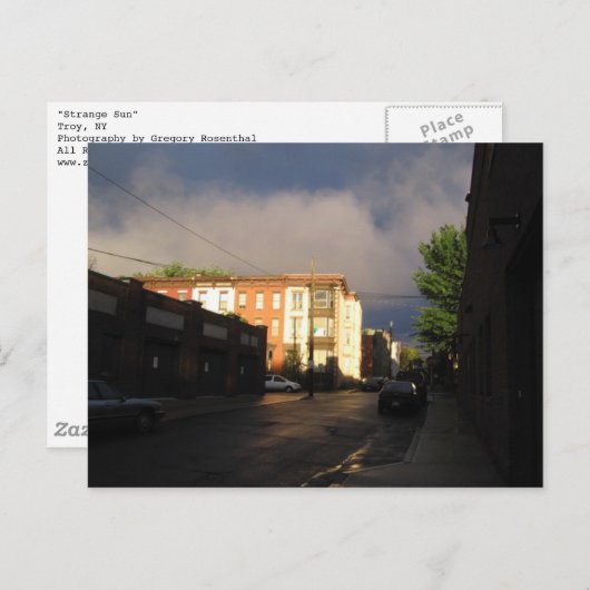 vreemde zon briefkaart (Voorkant / Achterkant)