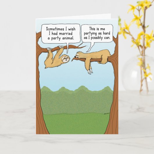 Vreemde zondag kaart (Gele Bloem)