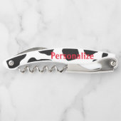 Vreemde zwarte witte koe spoelt schenker opener (Achterkant)