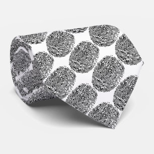 Vreemde zwarte witte vingerafdrukken voor de polit stropdas