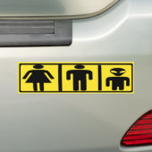 vreemdeling bumpersticker (Op auto)