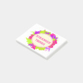 Vreemdeling denkt citaat in stijl van 80s tv-show post-it® notes (Schuin)