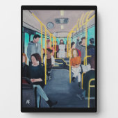 Vreemdeling in de bus Schilderij van Alfred Fox Fotoplaat (voorkant)