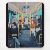 Vreemdeling in de Bus Schilderij van Alfred Fox Muismat (Voorkant)